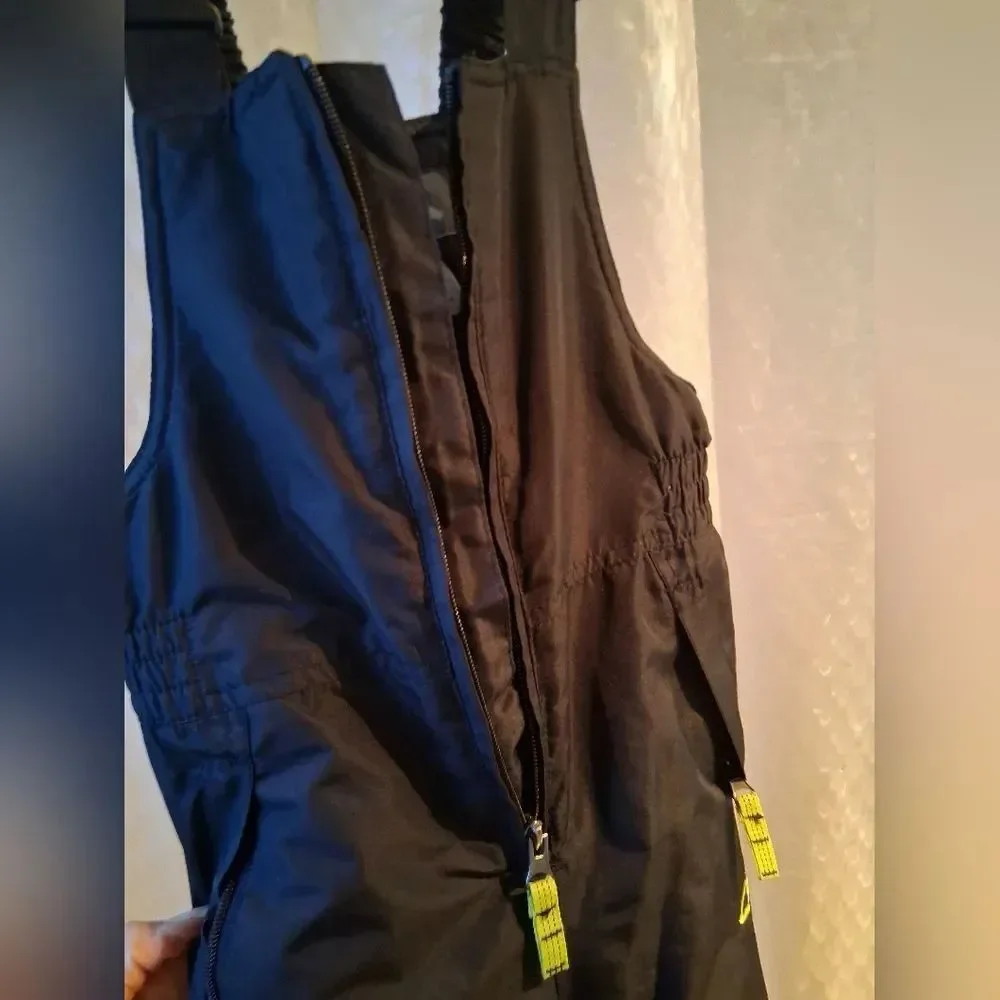 Champion Kids Black Snow Bib with Neon Accents Size XS (4-5)